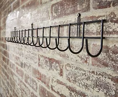 Extra Long Wall Mounted Garden Tool Storage Rack Hook Holder Organiser Tidy Rail • £23.99