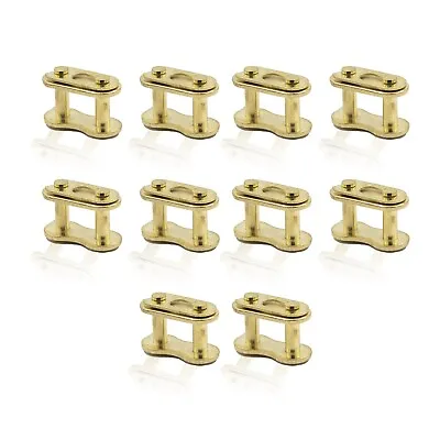 10) Gold 420 Drive Chain Master Link For Atv Quad Dirt Bike Taotao Sunl Coolster • $10.85