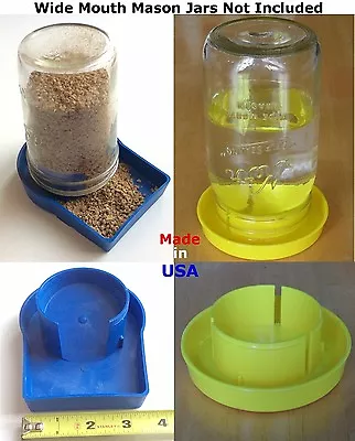 USA 1pc Chick Feeder & 1pc Drown Proof Waterer Poultry Fowl Chicken Quail Feeder • $9.49