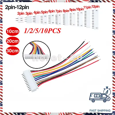 JST-XH2.54mm Pitch Connector Cable Male To Female 2/3/4/5/6/7/8/9/10/11/12 Pin • $7.79
