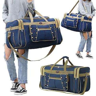 Large Duffle Bag MenSport Gym Holdall Travel Work Luggage With Shoes Compartment • $20.99