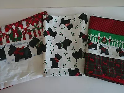 Daisy Kingdom Lot Of 3 Scottie Dog Fabric 3+ Yards Vtg • $23.50