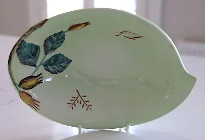 Vintage Green Carlton Ware 'Hazelnut' Footed Bowl/Dish - Embossed Flowers • $30