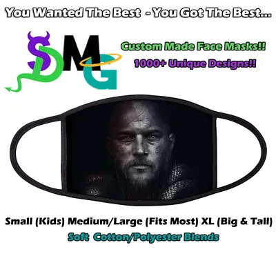 Vikings Face Mask Vikings Series Mask Ragnar Snake Black Snake Ragnar Mask • $9.99