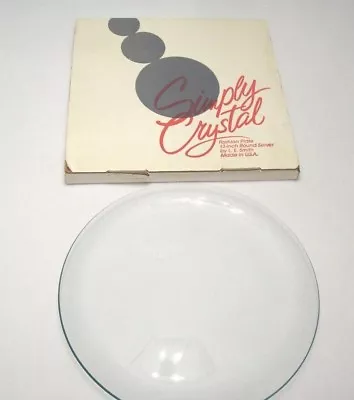 Mid Century Modern L.E. Smith Simply Crystal Clear Glass Cake Serving Plate  • $23.74