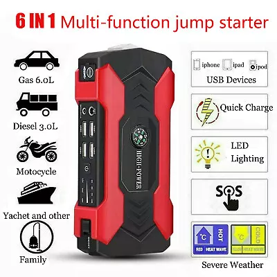 $59.99 • Buy 69800mAh 12V 800A Car Jump Starter Portable Power Bank Booster Battery Charger