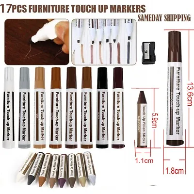 17x Furniture Touch Up Markers Scratches Remove Laminate Wood Floor Repair Pen • £8.79