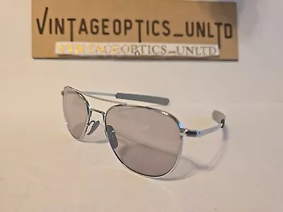American Optical Vintage 52mm Military Aviator Commander Sunglasses (All Grey). • $161.99