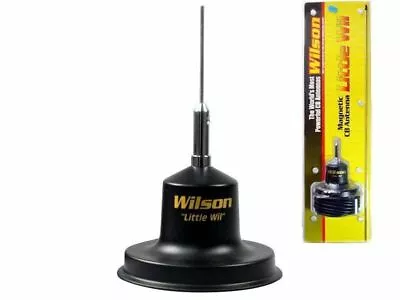 Wilson Little Wil  Black Magnet Mag Mount Mobile CB Antenna Kit W SS Whip 305-38 • $59.89