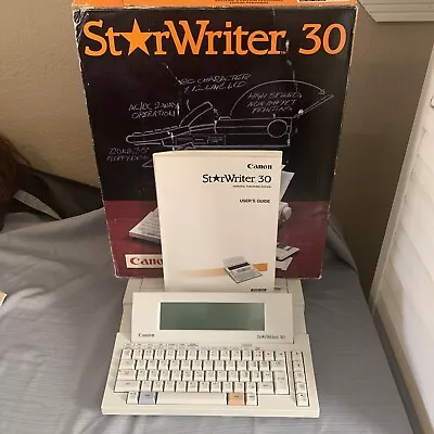 Canon Starwriter 30 Personal Publishing System Word Processor For PARTS ONLY • $54