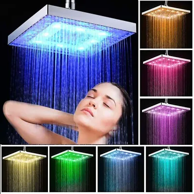 $12.99 • Buy Colorful Shower Head 7 Color Changing LED Light Water Bath Home Bathroom Glow US