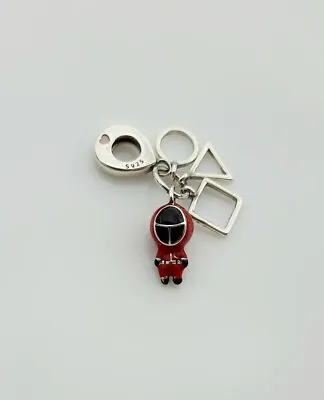£12.99 • Buy 925 Sterling Silver Squid Game Red Soldeir Guard S925 Stamp Charm