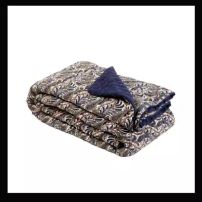 Madura Blue Paisley Bed Throw End Of Bed Throw 193 X 100 Cm • £59