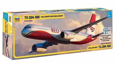 Zvezda 7023 Civil Airliner TU-204-100 Model Kit 1:144 • $45.91