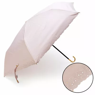 Hello Kitty Folding Parasol With Charm For Both Sunny And Rainy Days Scallop • $77.99
