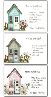 PERSONALISED Change Of Address Cards X 8 New Home Moving House Choice Of Colours • £4.65