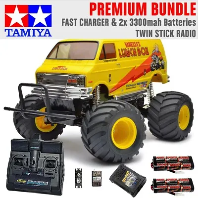 TAMIYA RC 58347 Lunch Box 2005 Monster Truck 1:12 Premium Stick Radio Bundle • £219.95