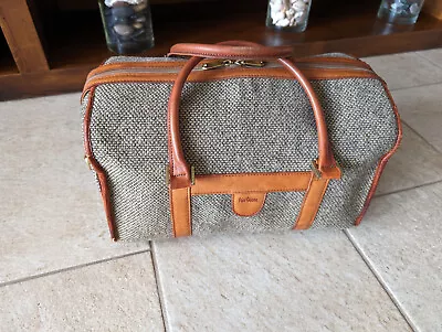 Hartmann Vintage Duffel Or Valise Tweed With Leather Trim Plastic Lined • $30