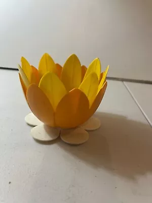 Vintage Plastic Flower Candle Holder • $9.74