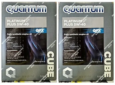 Quantum Platinum Plus 5W-40 Engine Oil 10L Cube For VW Audi Seat BMW Mercedes • £66.99