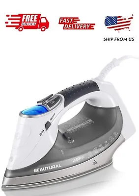 BEAUTURAL 1800-Watt Steam Iron With Digital LCD Screen Double-Layer And Cera... • $47.99