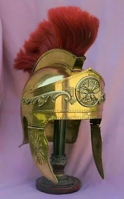 Medieval Steel Praetorian Knight Roman Helmet With Crest Red Plume • $259