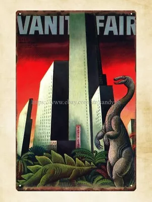  February 1936 Cover By Miguel Covarrubias ROCKEFELLER CITY Metal Tin • $15.89