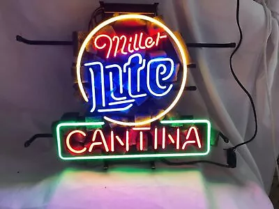 Miller Lite Cantina Neon Sign 19x15 Beer Bar Store Cave Window Wall Decor • $138