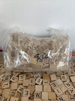 500 Scrabble Tiles Wood Pieces For Crafting & Scrapbooking • $20