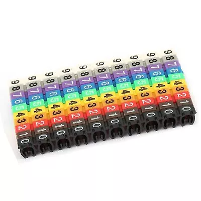 Digital Number Tube Wire Number Label Tube Cable Marker Colorful (100Pcs FIG UK • £9.39