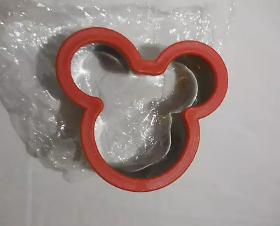 Mickey Mouse Cookie Cutter With Red Grip   NEW  4  Width Sandwiches Crafts Cake • $7.25