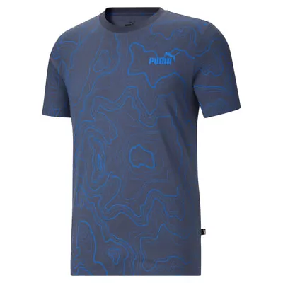 Puma Navigate Crew Neck Short Sleeve T-Shirt Mens Blue Casual Tops 67912056 • $12.99