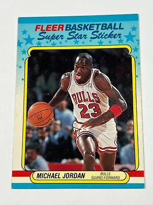 1988-89 Fleer Super Star Sticker Michael Jordan #7 Bulls • $20