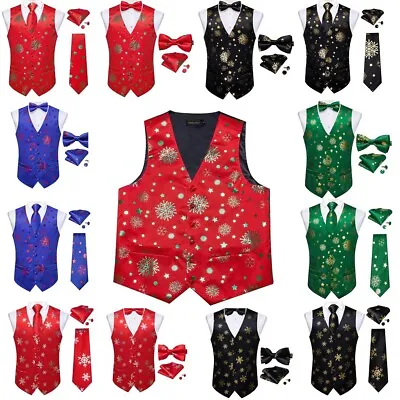 Christmas Waistcoat V-Neck Party Snowflake Christmas-Tree Xmas Costumes • $22.99