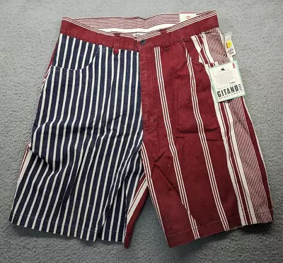 Vtg 90s Gitano Mens Striped Shorts -Size 38- Red/White/Blue • $14.99