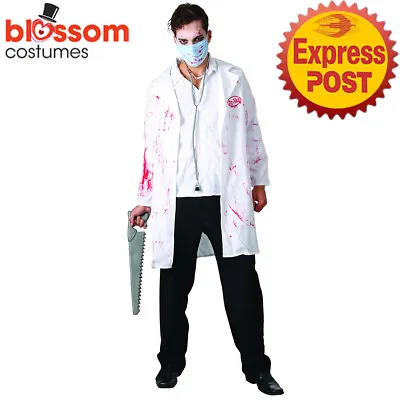 £26.20 • Buy TM244 Mens Mad Doctor Bloody Coat Scientist Halloween Fancy Dress Zombie Costume
