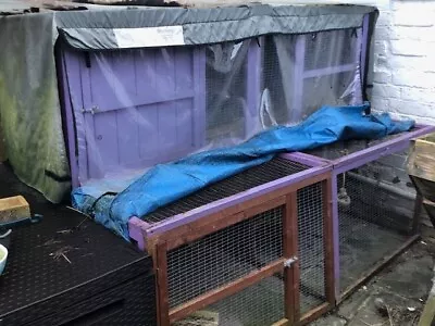 Large 6 Ft Outdoor Rabbit Hutch And Run With Cover RSPCA Approved • £20