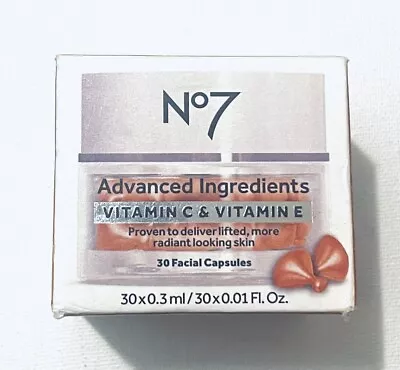 No7 Advanced Ingredients Vitamin C & Vitamin E Capsules 30 Facial Capsules • $12.50