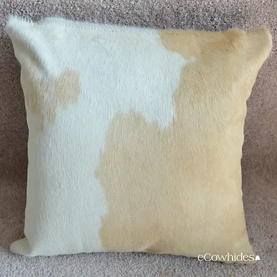 Palomino White Cowhide Pillowcase Hide Cushions Skin Leather • $54