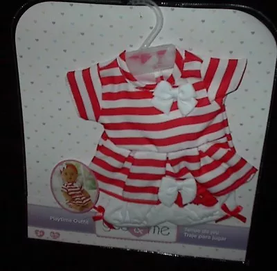 You And Me  16 -18  Playtime Outfit-red/white Stripe Dress W/headband • $29.06