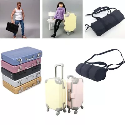 1/6 Miniature Travel Luggage Case Bag Trunk Mini Suitcase Dolls Accessories NEW • $12.69