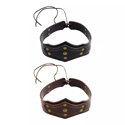 Leather Headpiece Headwear Medieval Knight Headband Steampunk Medieval Costume • $12.30