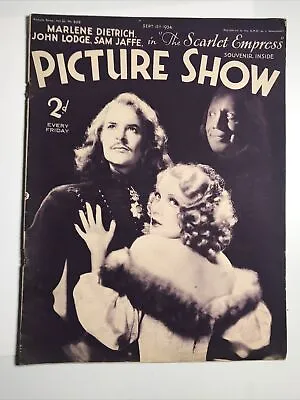 PICTURE SHOW Magazine September 15 1934 Marlene Dietrich John Lodge Sam Jaffe • $19.96