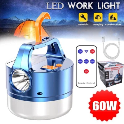 $18.89 • Buy Portable LED Solar Camping Light Outdoor Tent Lantern Lamp For Fishing Hiking AU