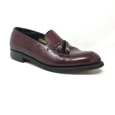Florsheim Royal Imperial Loafers Dress Shoes Mens Size 7 E Wide Burgundy Leather • $34.03