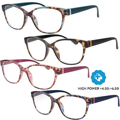 High Power Strong Magnification Colorful Frame Reader Reading Glasses Womens • $11.99