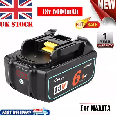 BL1860 6.0Ah 18v Li-ion Battery For Makita 18v BL1830 With LED Indicator 6Ah • £27.98