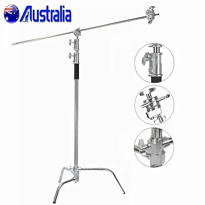 Upgraded Heavy Duty Stainless Steel C-Stand With Hold Boom Arm And Grip Head New • $174.08