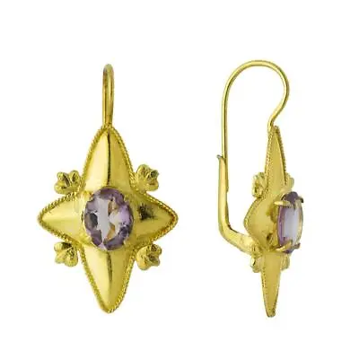 Amethyst Looking Glass Earrings: Museum Of Jewelry • $114.95