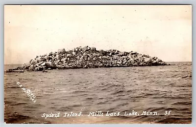 Mille Lacs Lake Minnesota RPPC~Spirit Island From Lake~Real Photo Postcard • $4.20